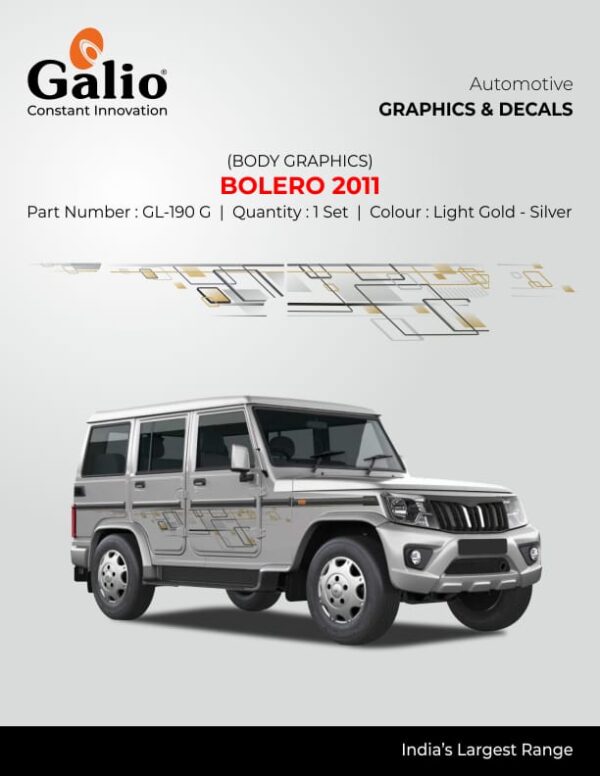 BODY GRAPHICS - BOLERO 2011 (SET OF 1) FOR MAHINDRA BOLERO (2000-2006)