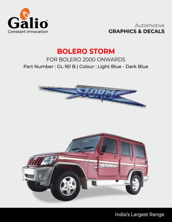 BODY GRAPHICS - BOLERO STORM (SET OF 1) FOR MAHINDRA BOLERO (2000-2006)