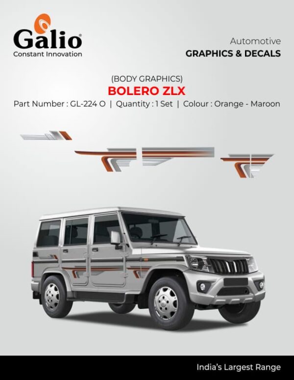 BODY GRAPHICS - BOLERO ZLX (SET OF 1) FOR MAHINDRA BOLERO (2000-2006)