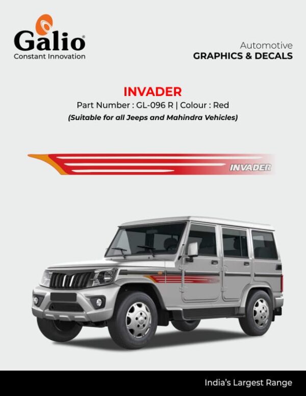 BODY GRAPHICS - INVADER FOR MAHINDRA BOLERO (2000-2006)