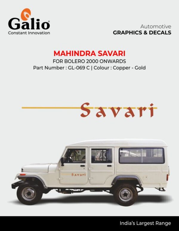 BODY GRAPHICS - MAHINDRA SAVARI FOR BOLERO (2000-2006)