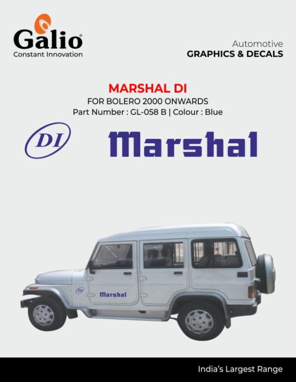 MAHINDRA BODY GRAPHICS - MARSHAL DI FOR BOLERO (2000-2006)