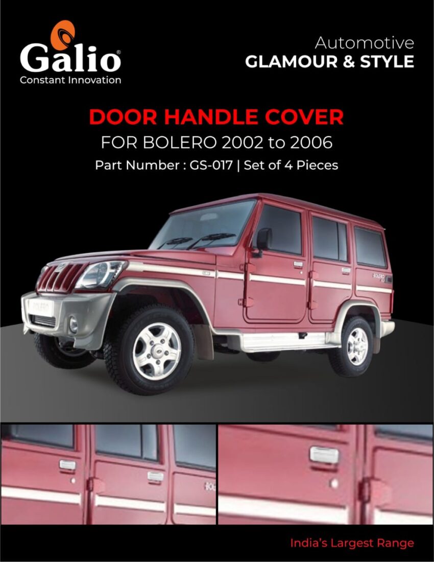 MAHINDRA DOOR HANDLE COVER - CHROME FOR BOLERO (2000-2006)