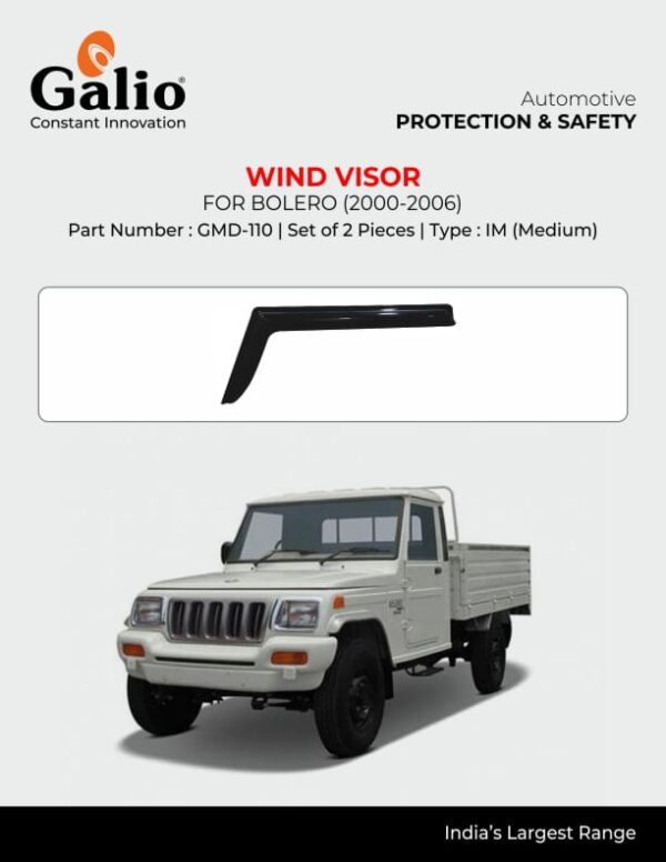 MAHINDRA BOLERO 2000 TO 2006 WIND VISOR - IM (MEDIUM) SET OF 2