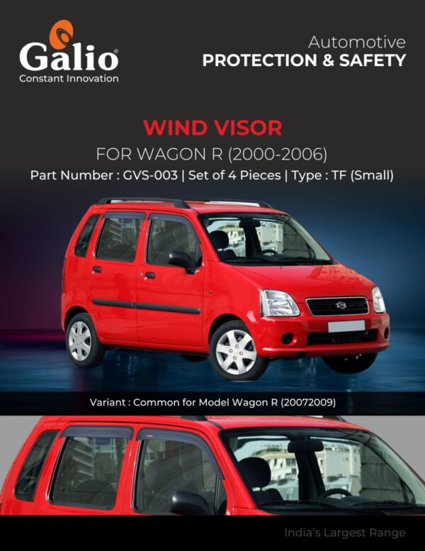 MARUTI SUZUKI WAGONR (2000–2006) WIND VISOR - TF (SMALL) SET OF 4 PCS