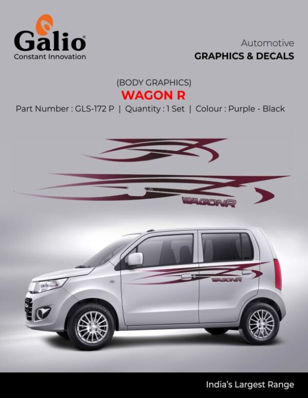 WAGON R GRAPHIC FOR MARUTI SUZUKI WAGON R (2010-2018) | STYLISH & LONG-LASTING BODY DECALS | 1 SET