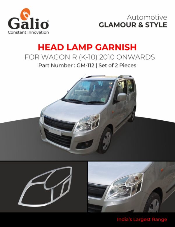 MARUTI SUZUKI WAGONR 2010-2018 HEAD LAMP GARNISH SET OF 2 PCS