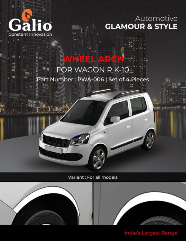 MARUTI SUZUKI WAGONR 2010-2018 WHEEL ARCH SS SET OF 4 PCS