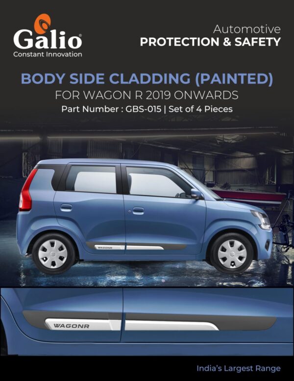 MARUTI SUZUKI WAGONR 2019 ONWARDS BODY SIDE CLADDING - PAINTED (SET OF 4 PCS)