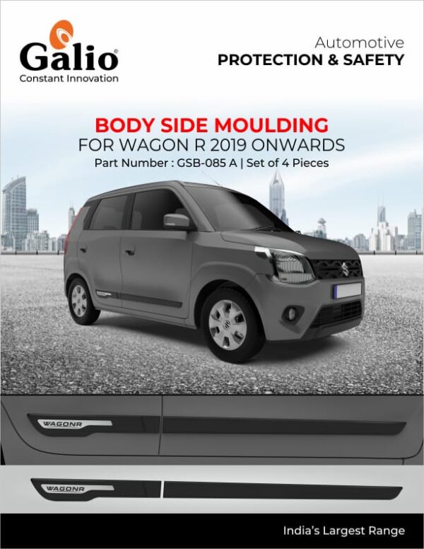 MARUTI SUZUKI WAGONR 2019 ONWARDS BODY SIDE MOULDING (SET OF 4 PCS)