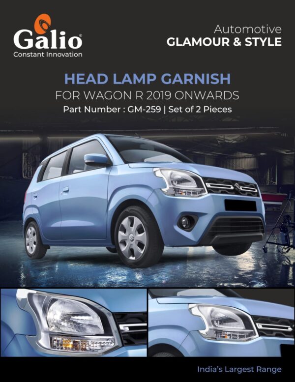 MARUTI SUZUKI WAGONR 2019 ONWARDS HEAD LAMP GARNISH (SET OF 2 PCS)