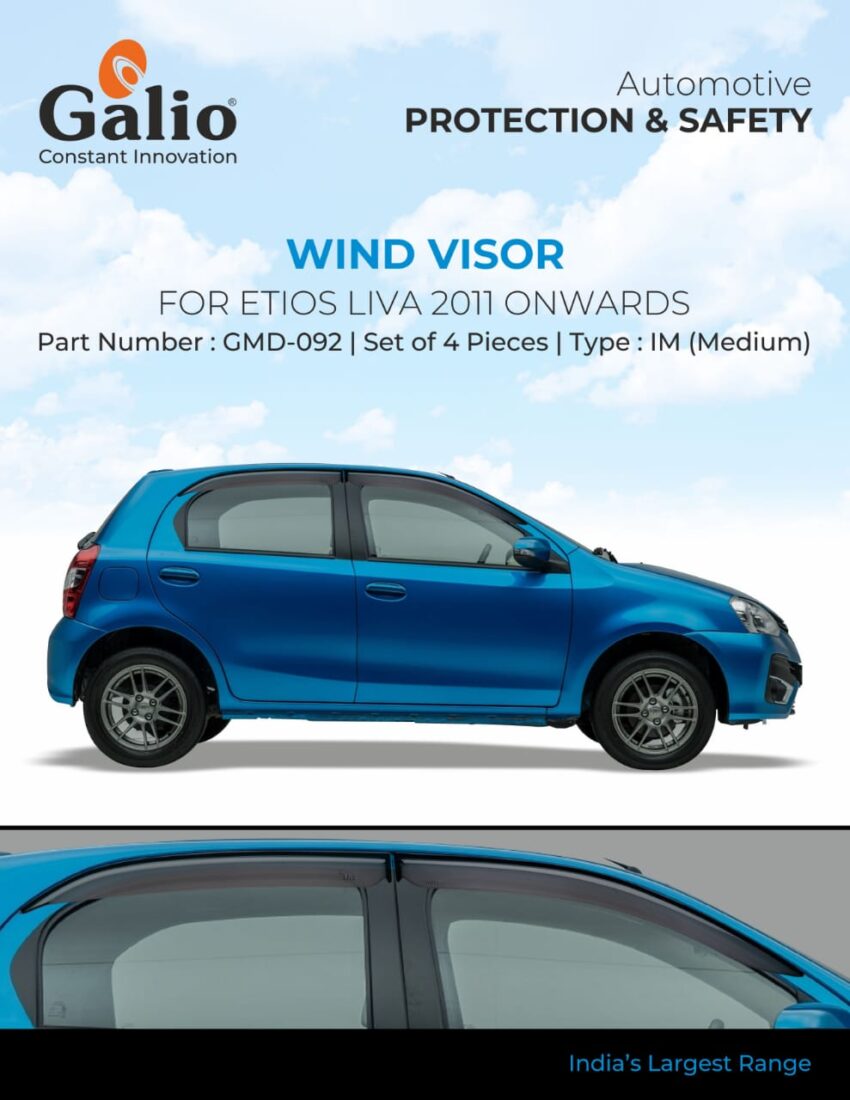 TOYOTA ETIOS LIVA WIND VISOR – IM (MEDIUM) – SET OF 4 PCS