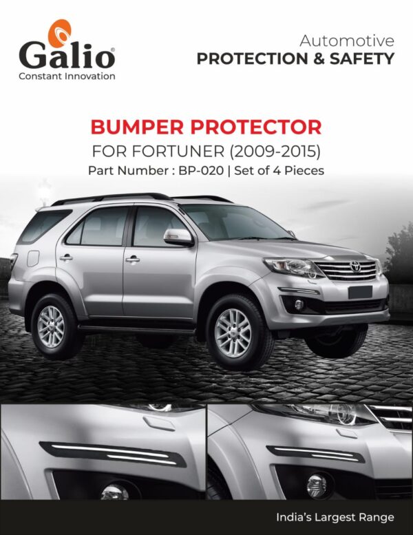 TOYOTA FORTUNER 2009 TO 2015 BUMPER PROTECTOR – SET OF 4 PCS