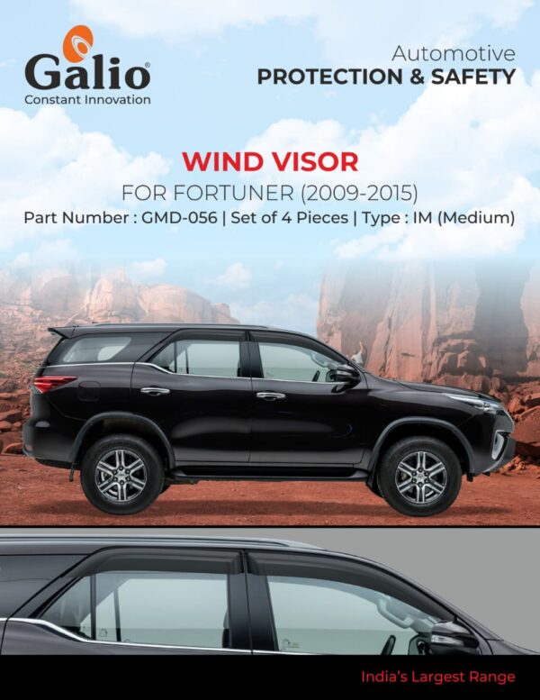TOYOTA FORTUNER 2009 TO 2015 WIND VISOR IM MEDIUM – SET OF 4 PCS