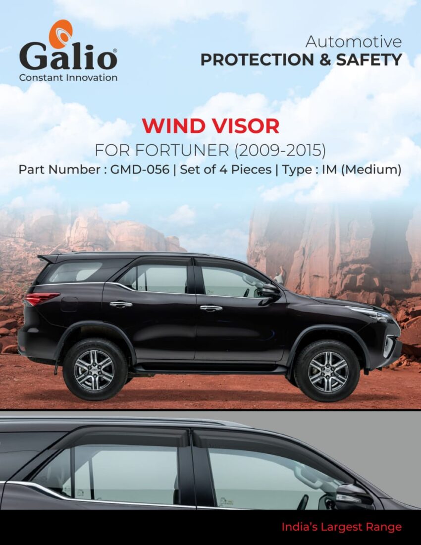 TOYOTA FORTUNER 2009 TO 2015 WIND VISOR IM MEDIUM – SET OF 4 PCS
