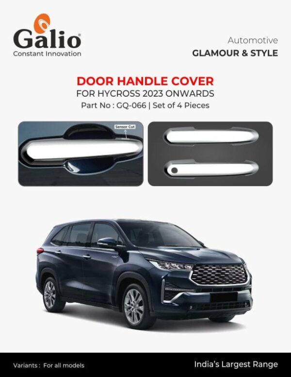 TOYOTA HYCROSS 2023 DOOR HANDLE COVER – PREMIUM CHROME FINISH – SET OF 4 PCS