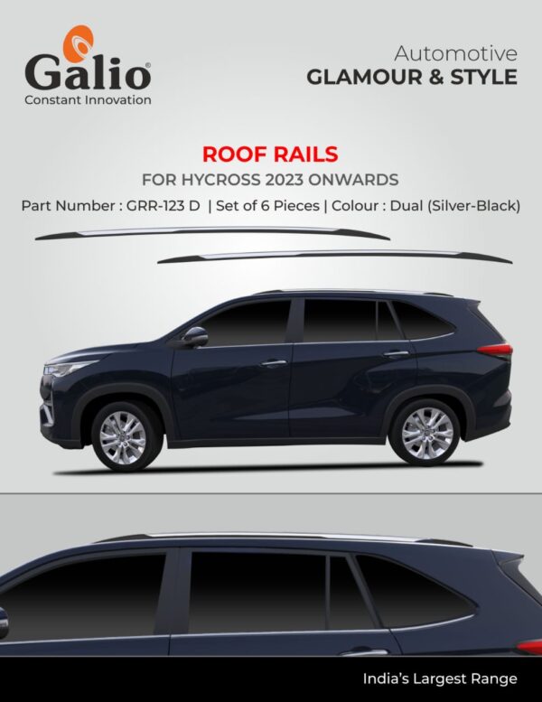 ROOF RAILS FOR TOYOTA HYCROSS 2023 – PREMIUM STYLISH DESIGN (SET OF 6 PCS)