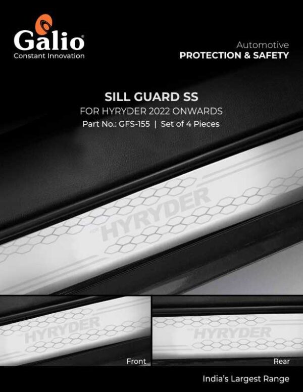 SILL GUARD STAINLESS STEEL FOR TOYOTA HYRYDER 2022 ONWARDS – SET OF 4 PCS