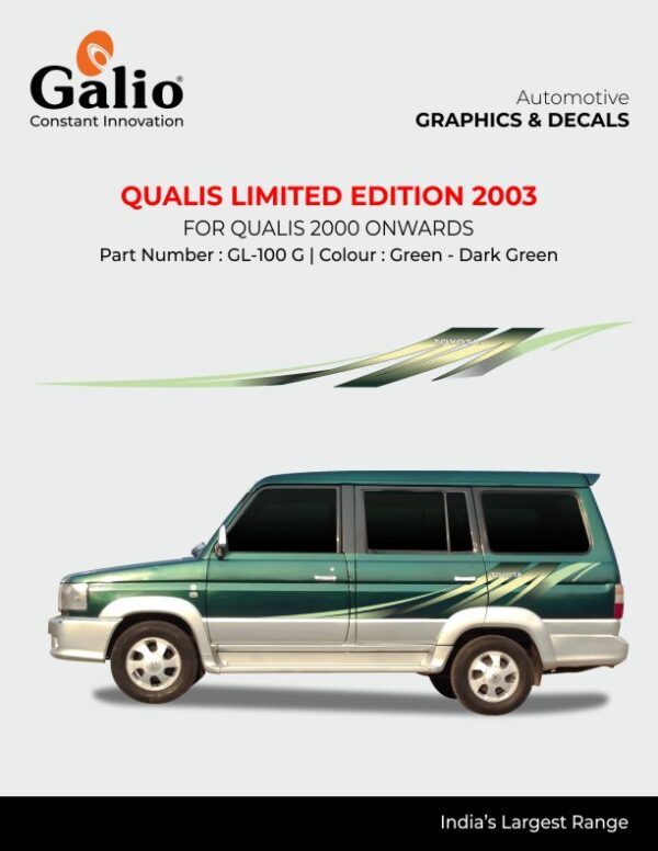 BODY GRAPHICS FOR TOYOTA QUALIS 2000 ONWARDS – PREMIUM VINYL CUSTOM DESIGN KIT