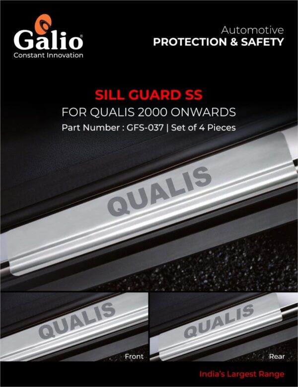 STAINLESS STEEL SILL GUARD FOR TOYOTA QUALIS (2000 ONWARDS) – SET OF 4 PCS