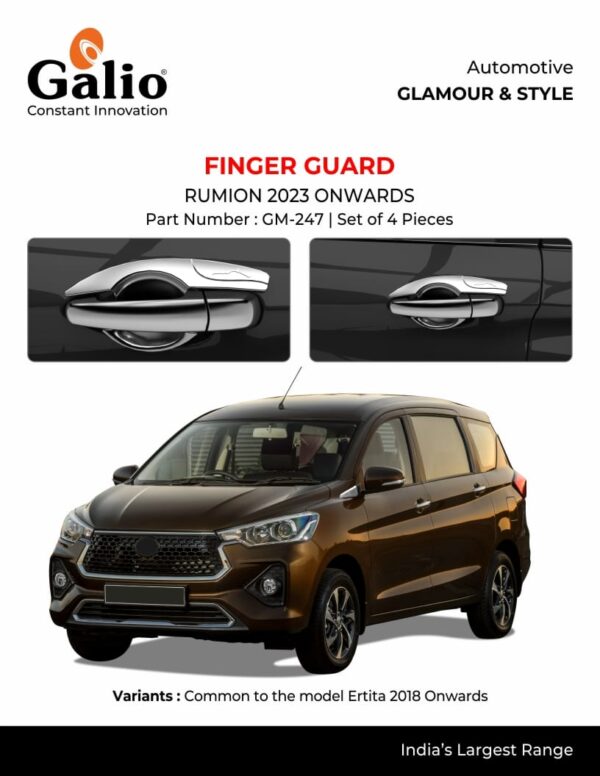 FINGER GUARD FOR TOYOTA RUMION (2023 ONWARDS) – CHROME FINISH – SET OF 4 PCS