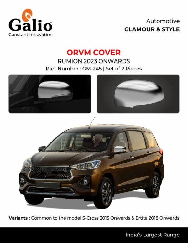 CHROME ORVM COVER FOR TOYOTA TAISOR (2024 ONWARDS) – SET OF 2 PCS