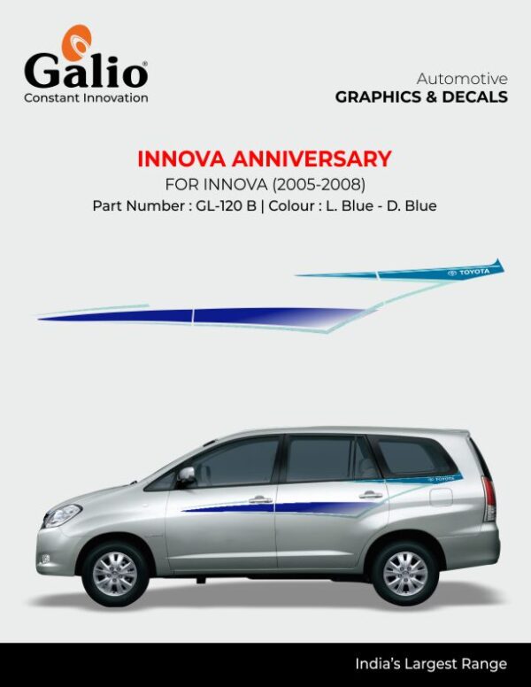 TOYOTA INNOVA 2005 TO 2008 BODY GRAPHICS STYLING DECAL SET