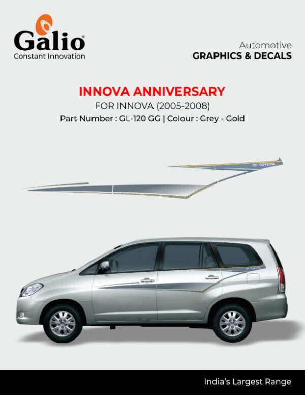 TOYOTA INNOVA 2005 TO 2008 BODY GRAPHICS DECAL SET – PREMIUM STYLE (GG VARIANT)