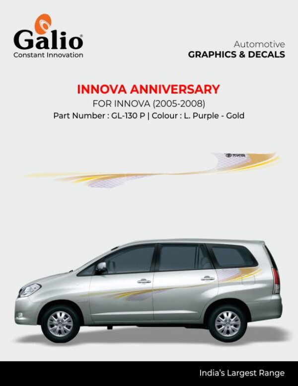 TOYOTA INNOVA 2005 TO 2008 BODY GRAPHICS – ANNIVERSARY EDITION DECAL SET