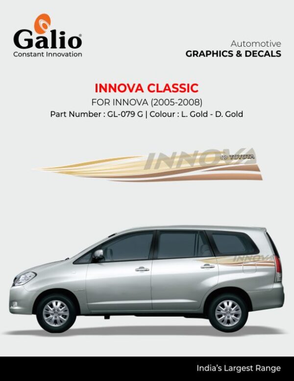 TOYOTA INNOVA 2005 TO 2008 BODY GRAPHICS – CLASSIC EDITION DECAL SET