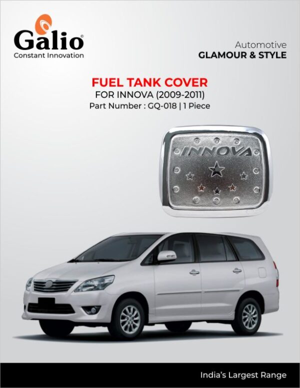TOYOTA INNOVA 2009 TO 2011 CHROME FUEL TANK COVER – PREMIUM FINISH (1 PC)