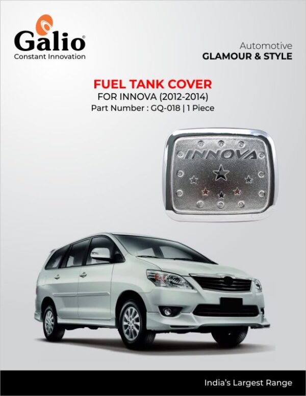 TOYOTA INNOVA 2012 TO 2014 FUEL TANK COVER GQ-018 CHROME FINISH – 1 PIECE