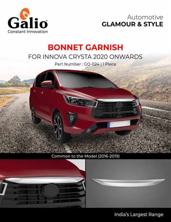 TOYOTA INNOVA CRYSTA 2020 ONWARD BONNET GARNISH – SET OF 1 PCS