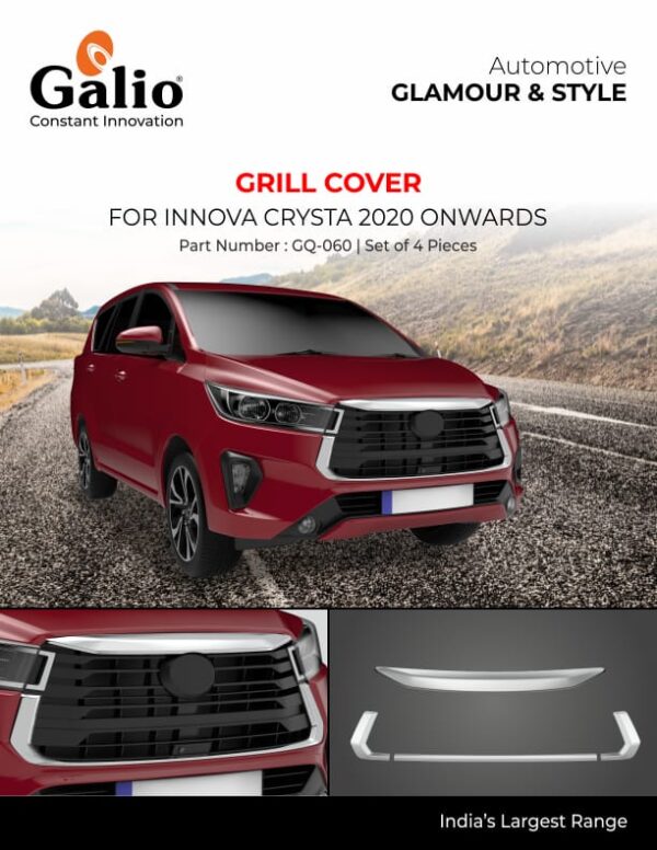 TOYOTA INNOVA CRYSTA 2020 ONWARD GRILL COVER – SET OF 4 PCS