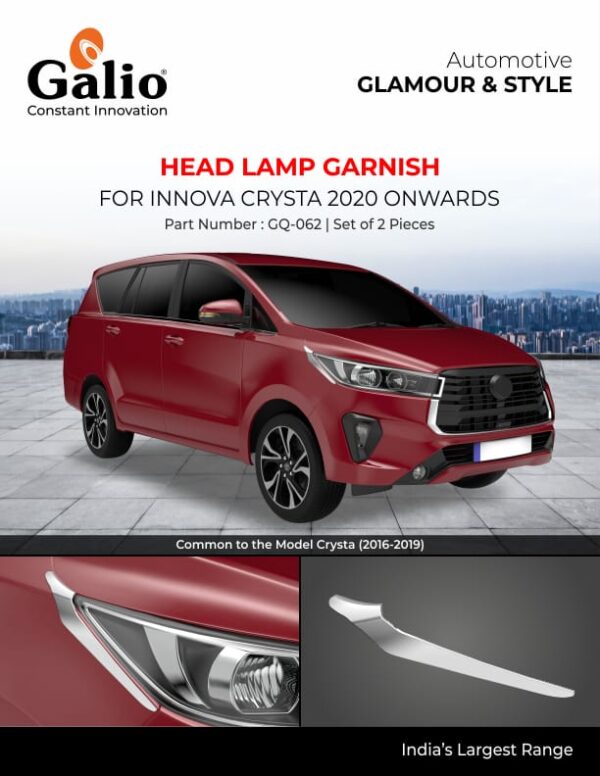 TOYOTA INNOVA CRYSTA 2020 ONWARD HEAD LAMP GARNISH – SET OF 2 PCS