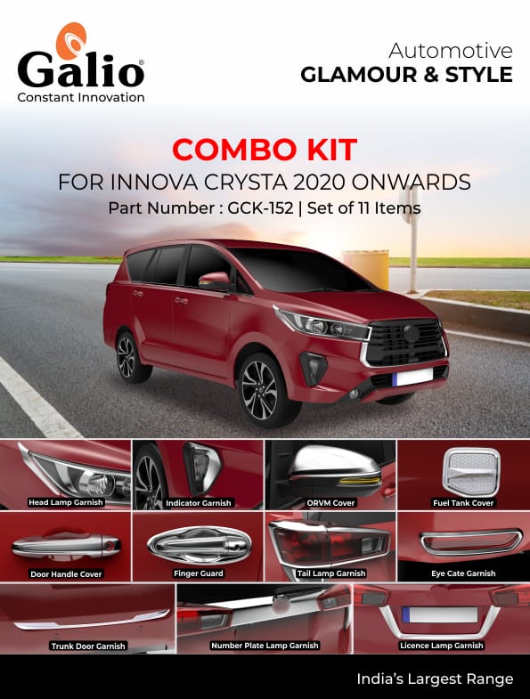 TOYOTA INNOVA CRYSTA 2020 ONWARD COMBO KIT – SET OF 11 ITEMS