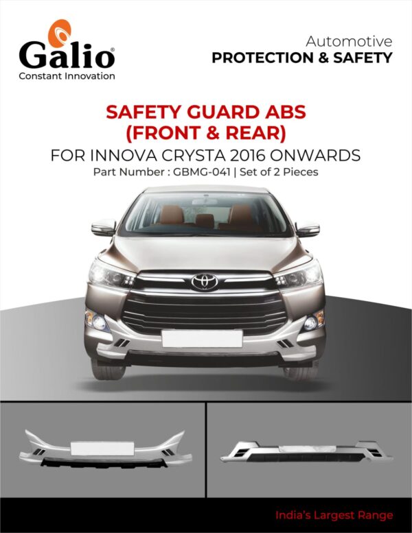 TOYOTA INNOVA CRYSTA 2016 TO 2020 ABS GUARD FRONT & REAR – SET OF 2 PCS