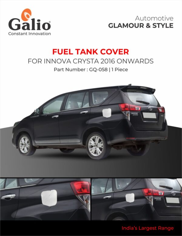 TOYOTA INNOVA CRYSTA 2016 TO 2020 FUEL TANK COVER – CHROME – 1 PIECE