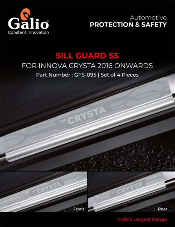TOYOTA INNOVA CRYSTA 2016 TO 2020 SILL GUARD SS – SET OF 4 PCS