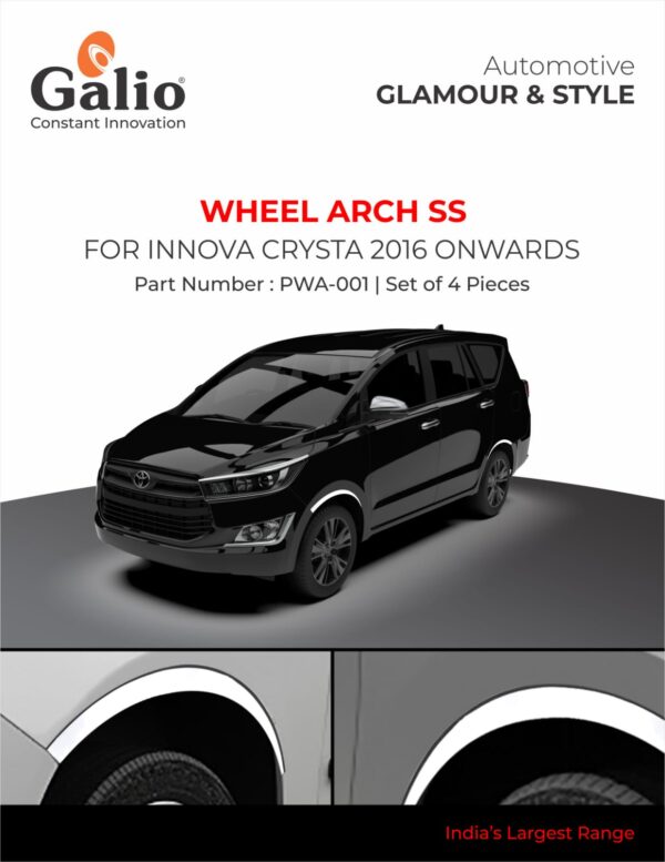 TOYOTA INNOVA CRYSTA 2016 TO 2020 WHEEL ARCH SS – SET OF 4 PCS