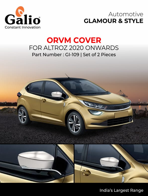 TATA ALTROZ 2020 ONWARDS ORVM COVER – CHROME FINISH – SET OF 2 PCS