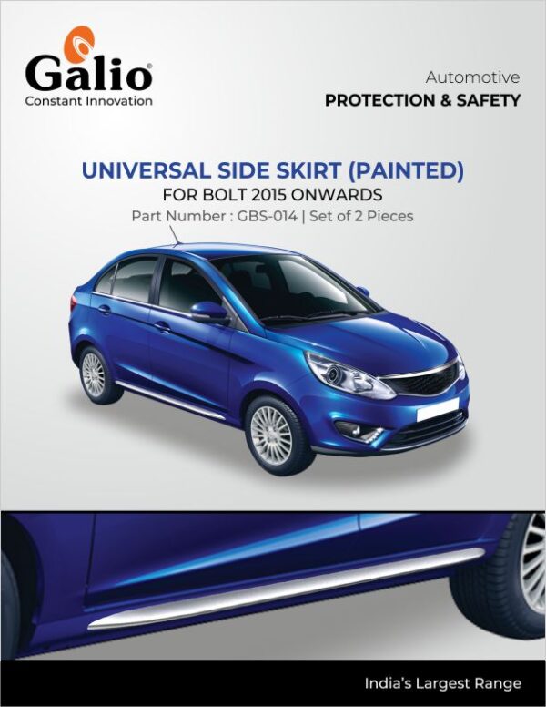 TELCO TATA BOLT (2015 ONWARDS) UNIVERSAL SIDE SKIRT (PAINTED) SET OF 2 PCS