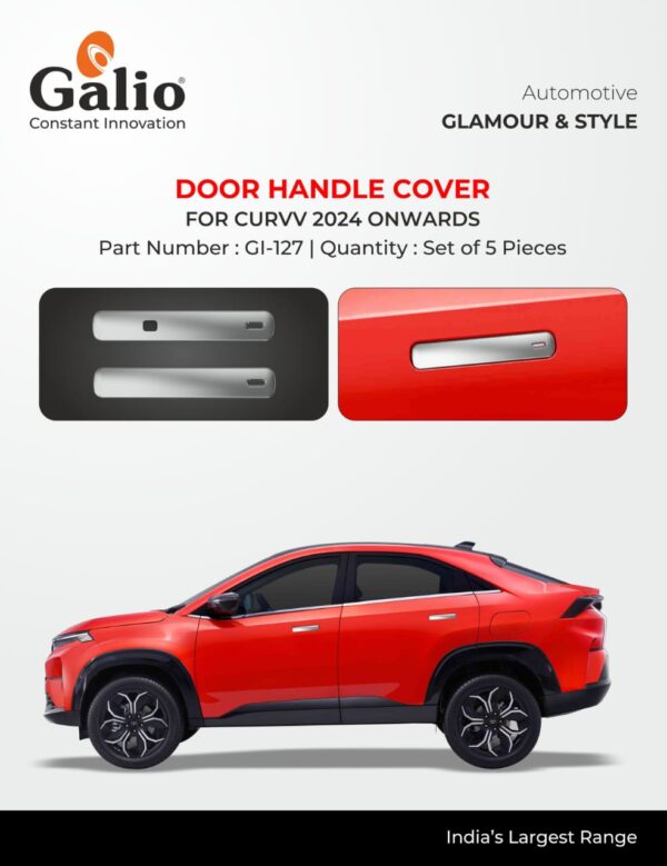TELCO TATA CURVV (2024 ONWARDS) DOOR HANDLE COVER CHROME GARNISH SET OF 5 PCS