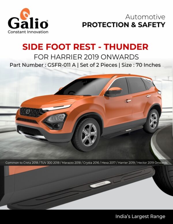 TELCO TATA HARRIER (2019 ONWARDS) SIDE FOOT REST THUNDER 70 INCHES SET OF 2 PCS  Description: