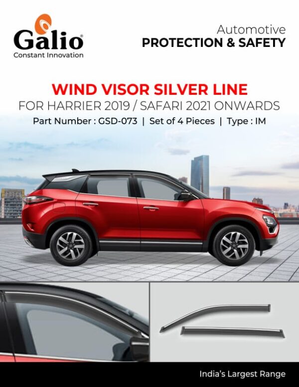 TELCO TATA HARRIER (2019 ONWARDS) WIND VISOR SILVER LINE SET OF 4 PCS