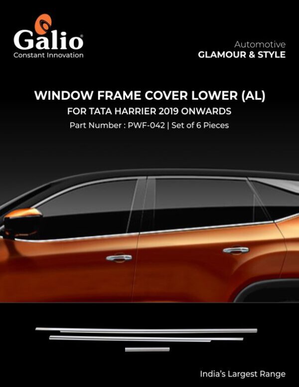TELCO TATA HARRIER (2019 ONWARDS) WINDOW FRAME COVER LOWER ALUMINIUM SET OF 6 PCS