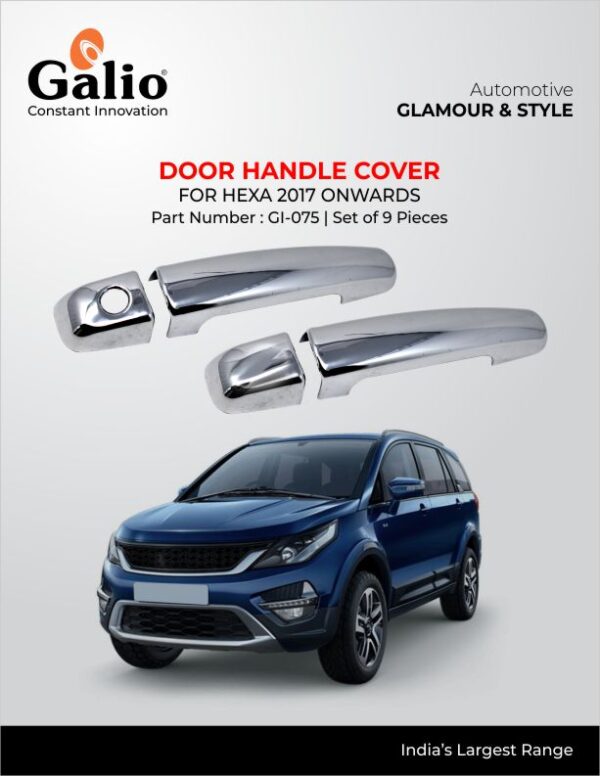 TELCO TATA HEXA (2017 ONWARDS) DOOR HANDLE COVER CHROME GARNISH SET OF 9 PCS