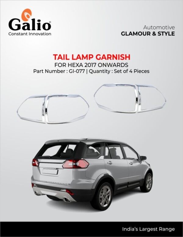 TELCO TATA HEXA (2017 ONWARDS) TAIL LAMP GARNISH CHROME SET OF 4 PCS