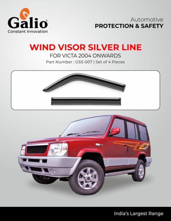 TELCO TATA VISTA (1998 ONWARDS) WIND VISOR – SILVER LINE IM SET OF 4 PCS