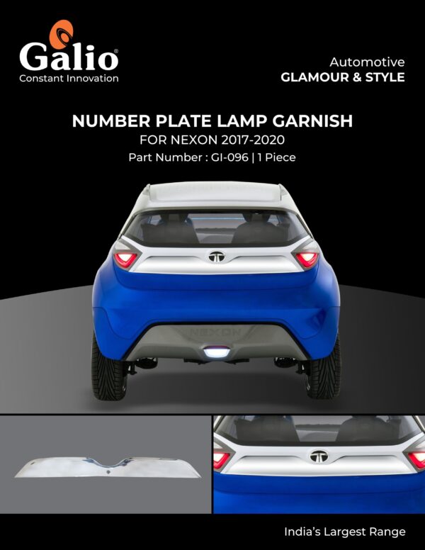TELCO TATA NEXON (2017–2020) NUMBER PLATE LAMP GARNISH CHROME 1 PC